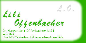 lili offenbacher business card